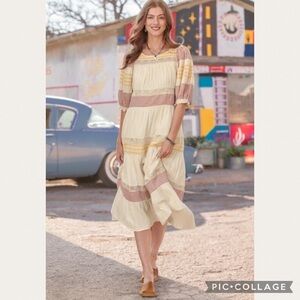 :Price Firm: Sundance Cara Belle Tiered Midi Dress